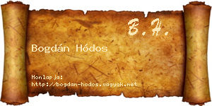 Bogdán Hódos névjegykártya